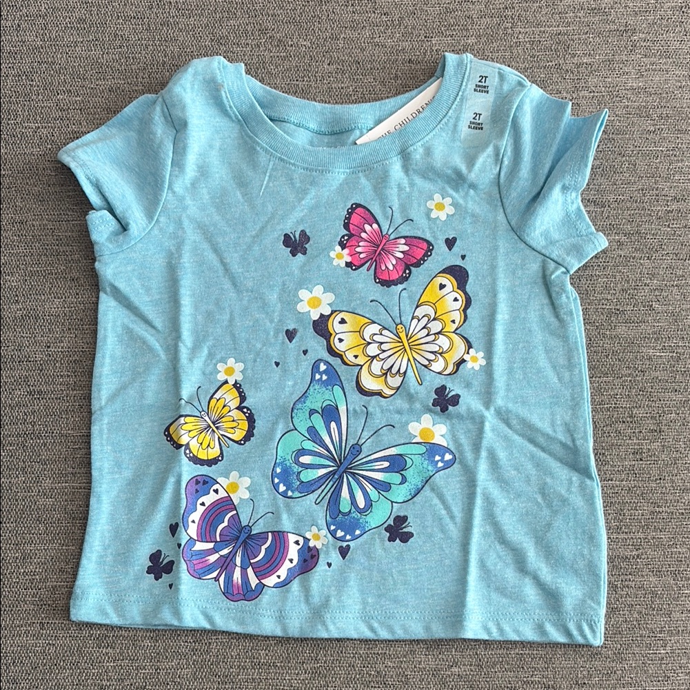 The Children’s Place Blue Sparkle Butterfly Graphic T-Shirt